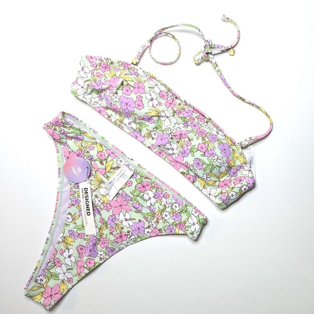 EUC CupShe X Jojo Fletcher Ditsy Bathing Suit, Size Small